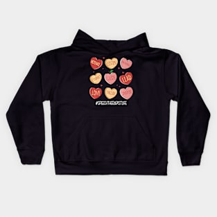 Retro Hearts Speech Therapist Life Funny Valentines Day Premium Kids Hoodie